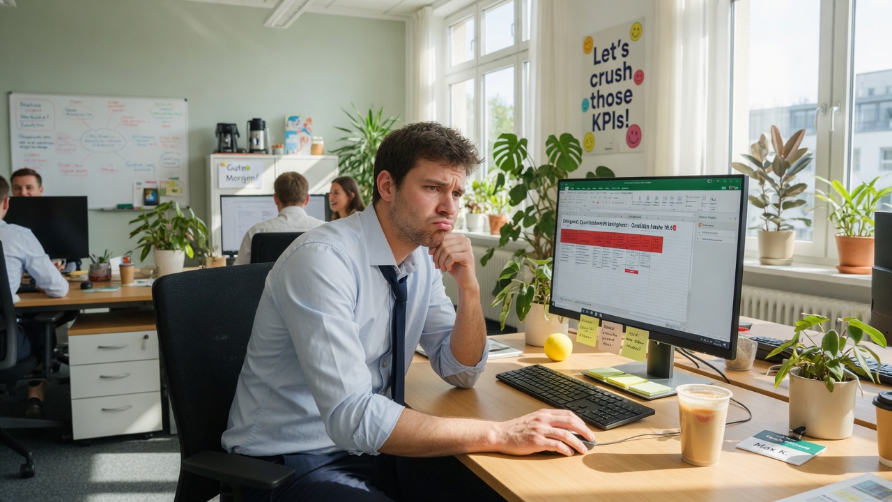 Schmollender Mitarbeiter im Büro
