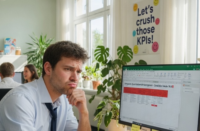 Schmollender Mitarbeiter im Büro